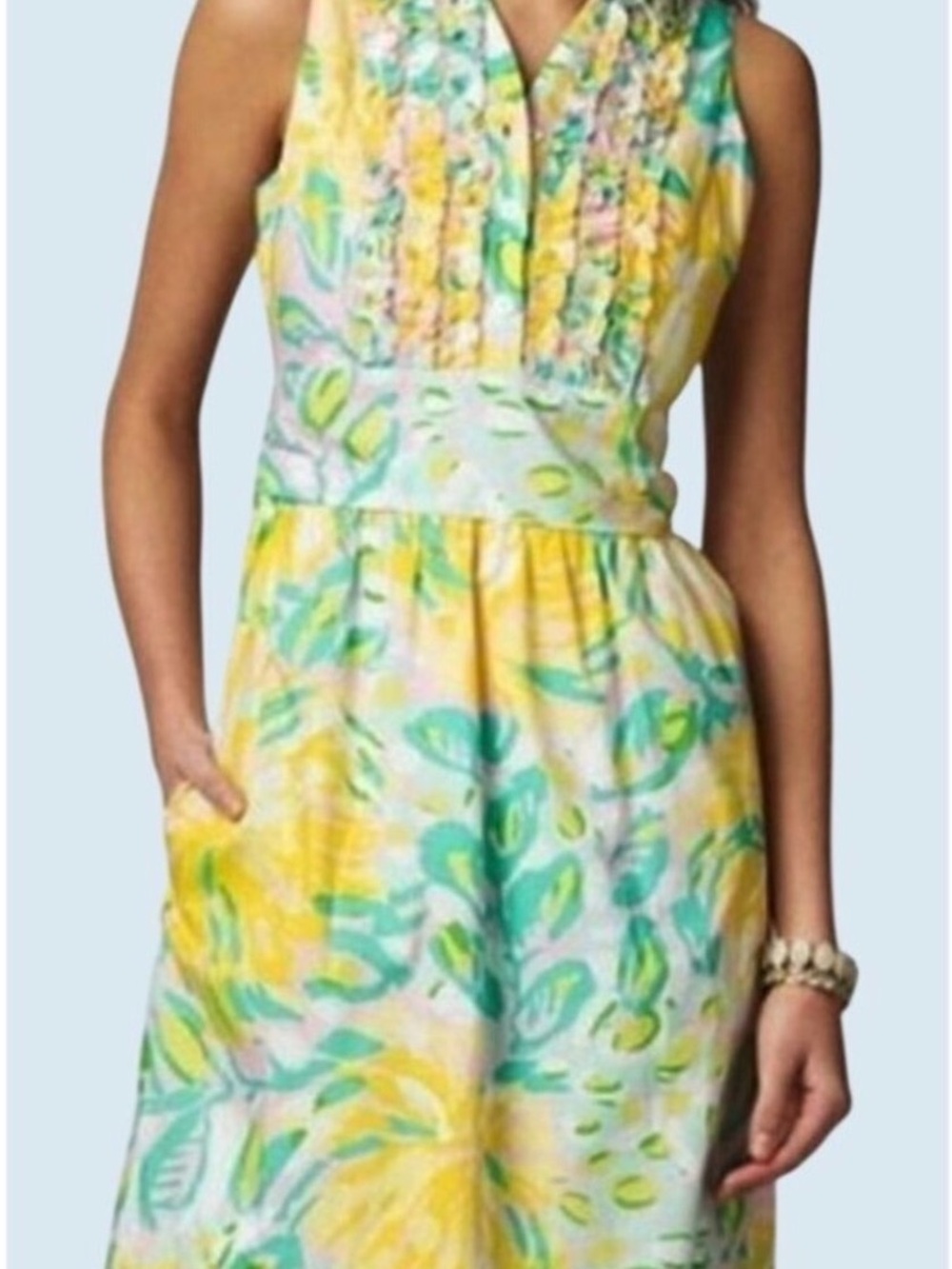 LILLY PULITZER Essie
Shirtdress Floral Summer Dress with Pockets